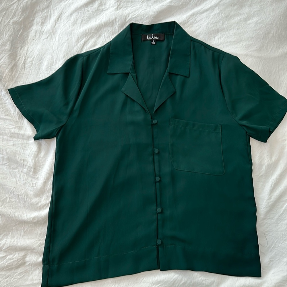 Lulu's Dark Green Blouse